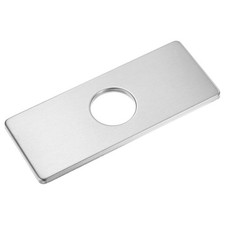 Faucet Deck Plate, 6" Square 304 Stainless Steel Brushed Silver