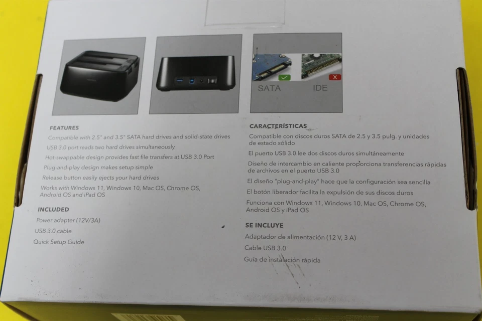 NEW Insignia 2-Bay Hard Drive HDD Docking Station NS-PCHDEDS19 - Image 3 of 3