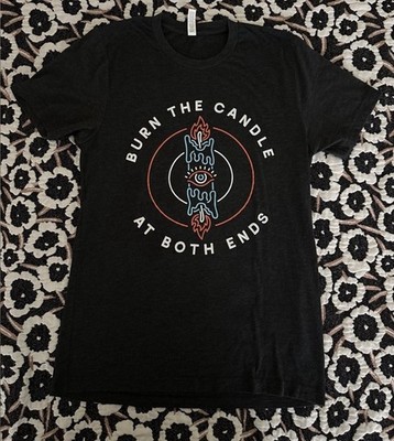 Wicked Clothes - Burn The Candle At Both Ends Graphic T-Shirt Grey Medium