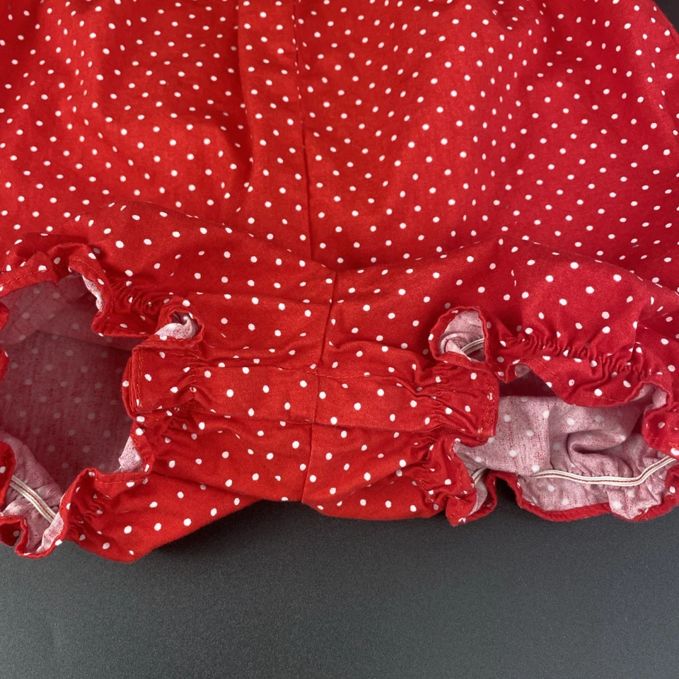 Goodlad Fresa Mameluco 18M Bebé Niña Conjunto Rojo Blanco Lunares Parte Inferior a Presión Foto 3 de 4