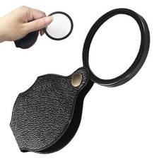 20X Pocket Magnifier, Portable Magnifying Glass, Rotating Black