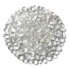 1 Lb 460 g Transparent Sea Glass Stones Irregular Rainbow Glass Pebble Deco...
