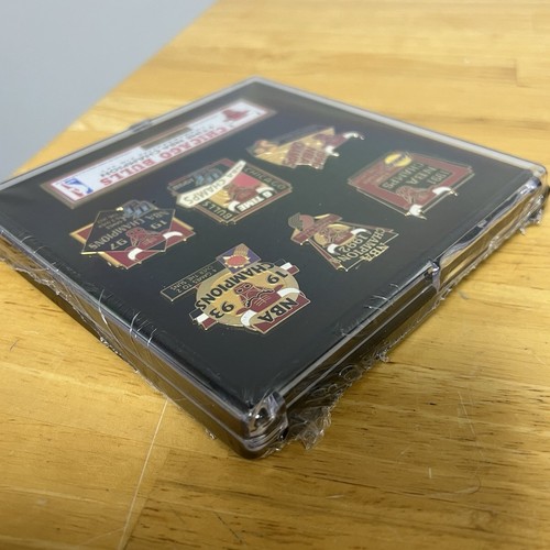 CHICAGO BULLS Commemorative 6 Time NBA Champions Limited Edition PINS NEW Read - Picture 15 of 19