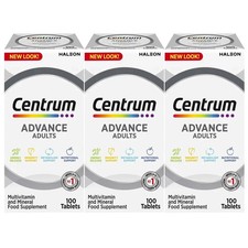 3 x 100 Tablets Centrum Advance Adults Daily Multivitamin & Mineral Vitamin