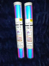 NEW Sealed Hobby Lobby Holographic Vinyl Silver Blue 2 packages 12" x 48"