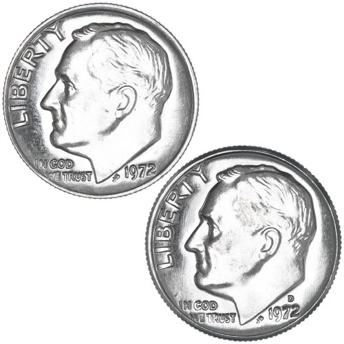 1974 P & D Roosevelt Dime Clad  Coin Uncirculated 2 coin lot