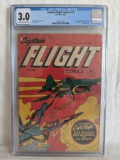 Captain Flight Comics #10 CGC 3.0 L.B. Cole Bondage Cover Four Star 1945