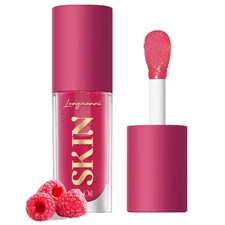 LANGMANNI Moisturizing Lip Oil,No-Sticky Gloss Balm (Raspberry) 