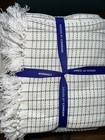 50”x70” DESIGN BY CONRAN Green & taupe On Cream 100% Cotton Quilt With Fringe — photo 6