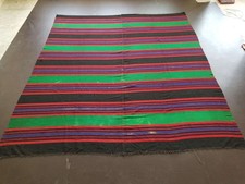 Fine Vintage Traditional Hand Made Oriental Wool Red Black Kilim 316x280cms