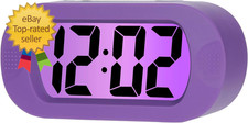 Kids Alarm Clock Large Digital LCD Travel Alarm Clocks with Snooze Night Light