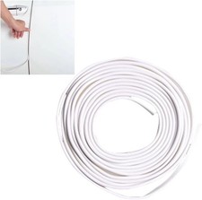 16Ft 5M White Automotive Door Edge Protector, No-Glue Anti-Collision Guard Str