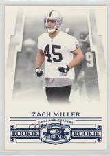 2007 Donruss Threads Rookie Century Proof Blue 293/350 Zach Miller #208 0l2