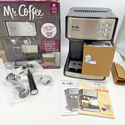 Mr. Coffee Café Barista Espresso and Cappuccino Maker 2 Shot New Open Box