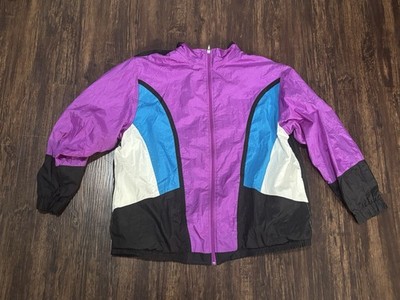 Vintage 90 s Ridge Gate Women's 1X Windbreaker Jacket Colorblock Full Zip