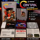 1987 CONTRA • VINTAGE BOX & INSERTS • WORKS • VINTAGE NES NINTENDO VIDEO GAMES