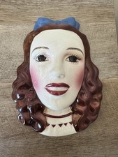 The Wizard of Oz Dorothy Clay Art Ceramic Mask Wall Decor Vintage 1988 Movies