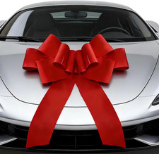 30 Big Red Car Bow Giant Gift Bow for Cars and Large Presents, Party and Holi