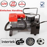 Mauk Tragbarer Luft Mini Kompressor 12V Pumpe 10 Bar Reifen Auto KFZ Luftpumpe