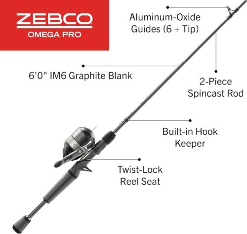 IM6 Graphite 74" Fishing Rod with Size 30 Spincast Reel - Ultimate Fishing Kit - Picture 4 of 9