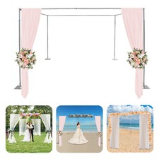 Adjustable 4 Post Hardware Kit, Outdoor Wedding Party Stand, Backdrop Stand