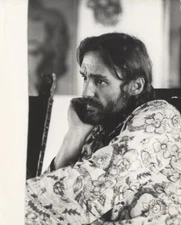 Dennis Hopper 1970's Bearded Hippie look at home Original 8x10 Photo Stamped 