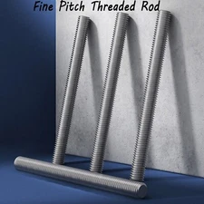 Stainless Steel Fine Pitch Threaded Rod Bar Studs M6 M8 M10 M12 M14 M16 M18 M20