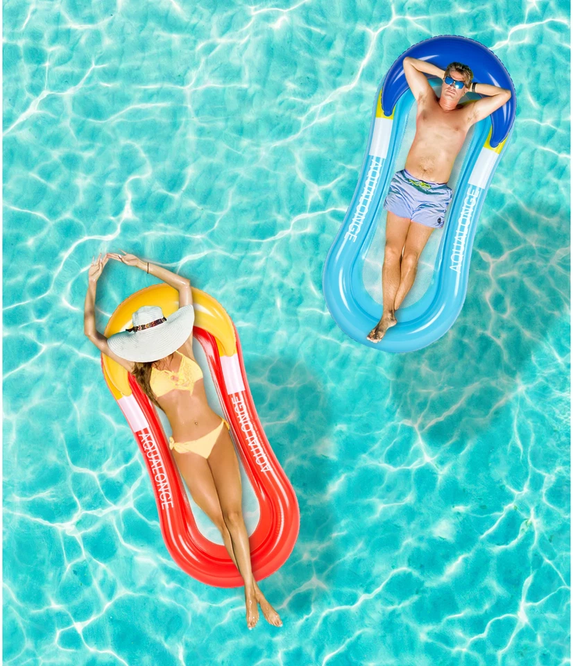 HI Luftmatratze Wasserhängematte Badehängematte mit Kopfteil- Aqua Lounge