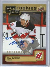 Will Butcher 17/18 Upper Deck Top Shelf Autograph Rookie #30/75