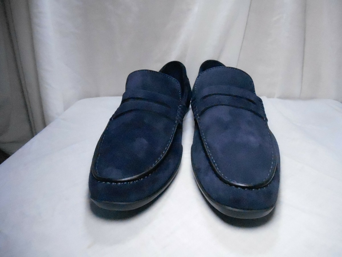 Harry of London Basel 2 Midnight Blue Suede Driver Loafer 