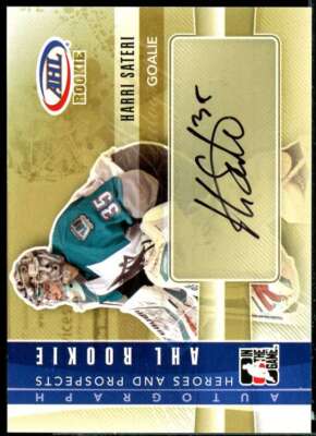 Harri Sateri UPD Rookie Card 2011-12 ITG Heroes and Prospects Autographs #AHS 