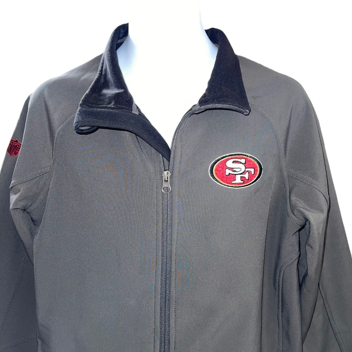 NFL Team Apparel San Francisco 49ers Jacket Boys M 10 12 Gray