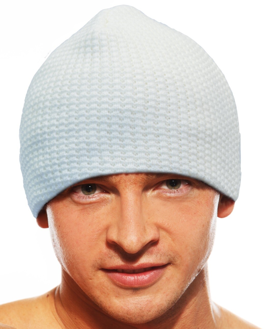 Solid Skull Beanie Knit Ski Cap Warm Windproof Winter Men’s Hat-image