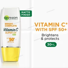GARNIER BRIGHT COMPLETE VITAMIN C SUPER UV MATTE SUNSCREEN SPF50+ PA+++ 30ML
