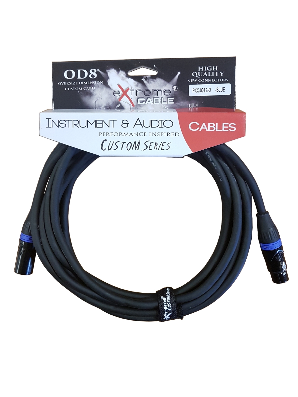 EXTREME PXX-001BK/10M-BLUE CAVO MICROFONICO BILANCIATO XLR-XLR OD8 SERIE CUSTOM