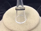 Vintage Sterling Silver 925 Unique Black Onyx & Cz Band Sz 6.5 GG468