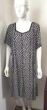 Avenue Women's Short Sleeve  Crip Dress  Multicolor Polka Dot  Sz 18/20 NWT 