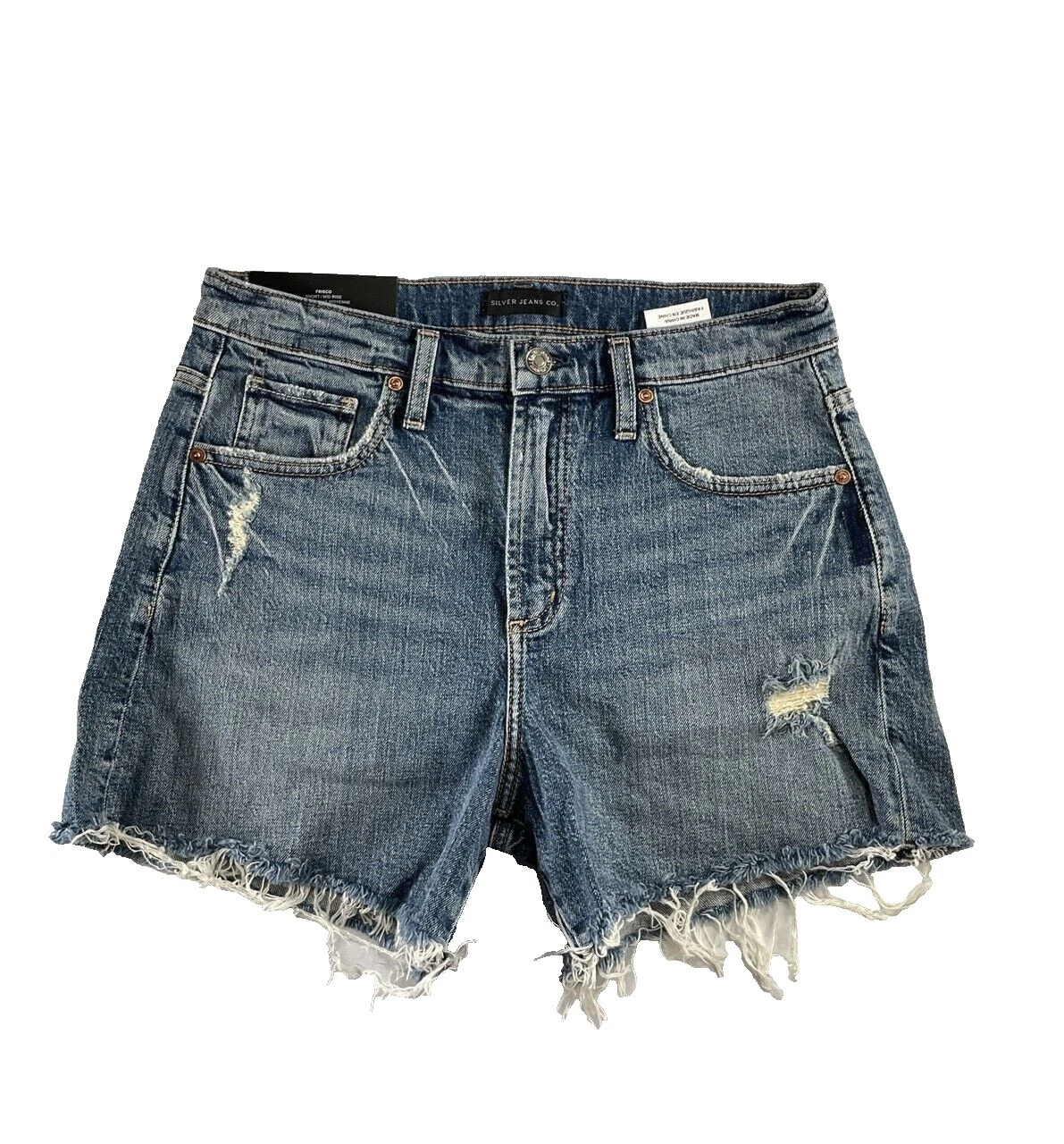 Pantalones cortos sólido de mezcla de algodón Silver Jeans para Mujeres