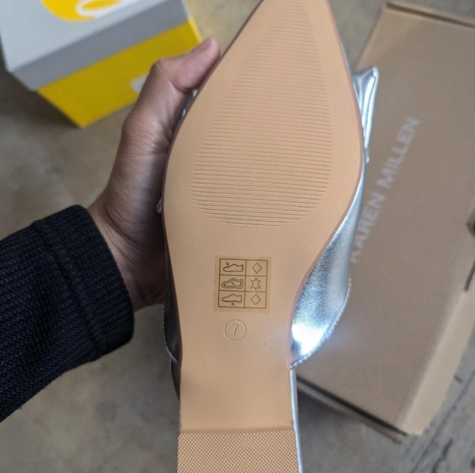 Karen Millen detalhe de arco liso prata tamanho 7 - Imagem 2 de 4