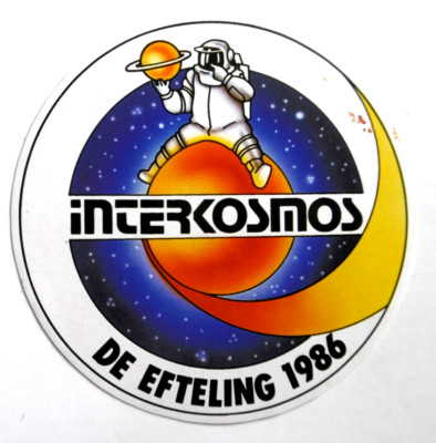 Werbe-Aufkleber De Efteling 1986 Interkosmos Ausstellung UdSSR Freizeitpark NL