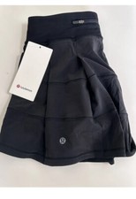 NWT 78 Lululemon Pace Rival MR Skirt Regular - Black - Size 6