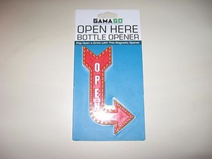 GAMA GO OPEN HERE BOTTLE OPENER - MAGNETIC OPENER-NEW IN ORIGINAL SEALED PACKAGE