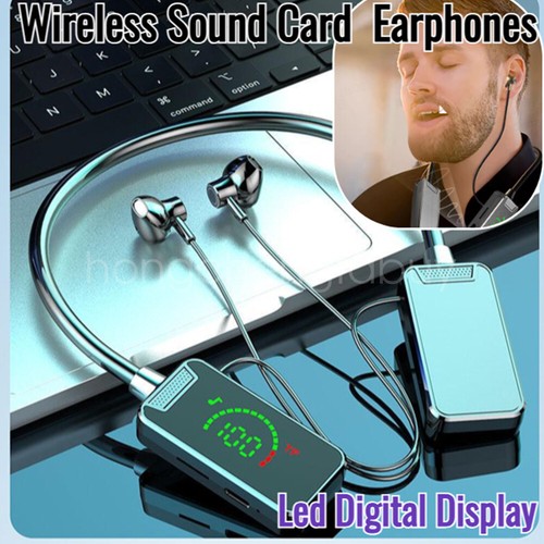 Bluetooth 5.4 Neckband Headset Wireless Earbuds Earphone Headphones with 8GB TF - Picture 19 of 27