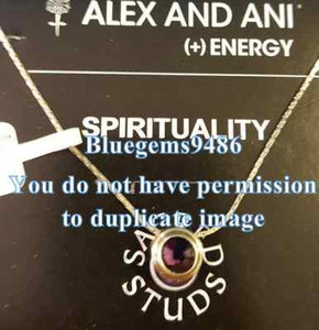 Authentic Alex and Ani Sacred Stud Amethyst Spirituality Necklace Gold Plated