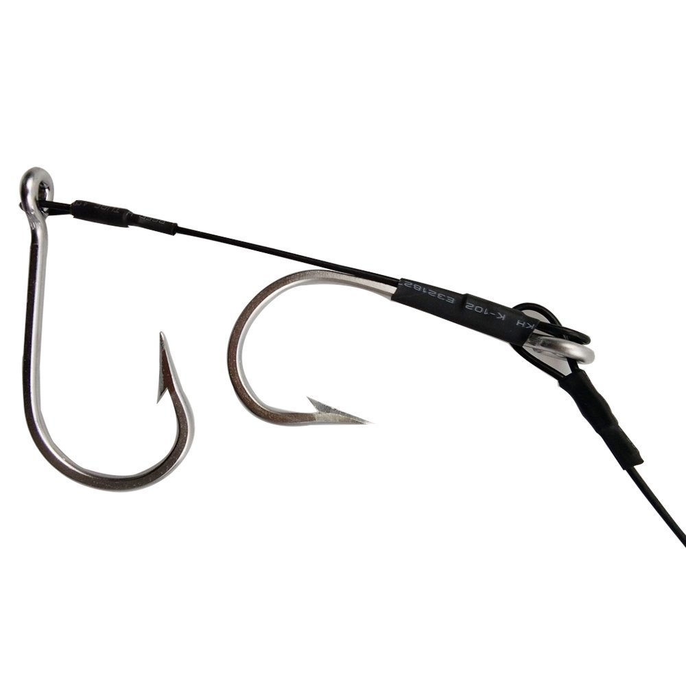 400LB Shark Rig Wire Leaders 10/0 12/0 Stainless Steel Hook Shark
