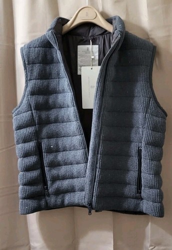 3995$ Brunello Cucinelli Womens Sequin Knitted Down Vest Sz:US L/48 EU - Picture 2 of 23