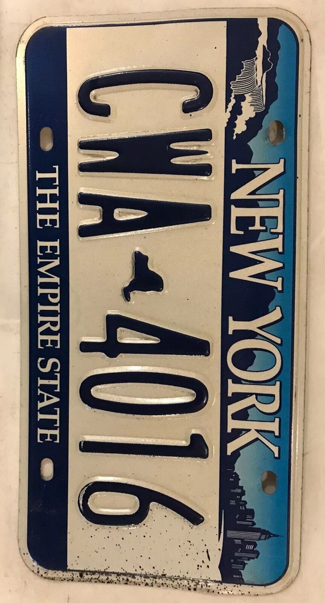 New York NIAGARA FALLS license plate CWA 4016 USA Waterfall