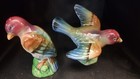  Vintage Flying  &Perched  Bird Salt and Pepper Shakers Ceramic, gorgeous colors — photo 1