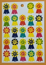 Themed Stickers/ A+, ,#1... Single Sheet 