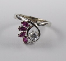 Weißgold Ring Topas Saphir